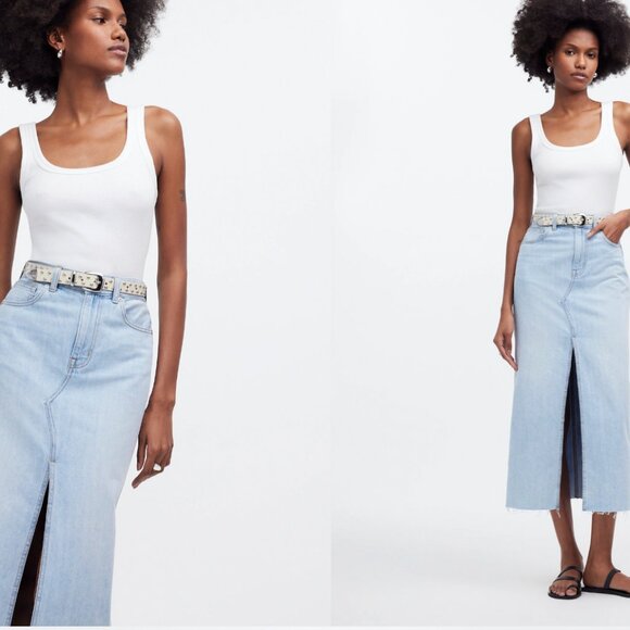 Madewell Rilee Denim Midi Skirt - Picture 3 of 7